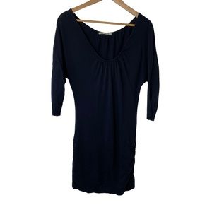 velvet by graham spencer Women’s Black Long Shirt Tunic Stretch Sz M 3/4 Sleeve